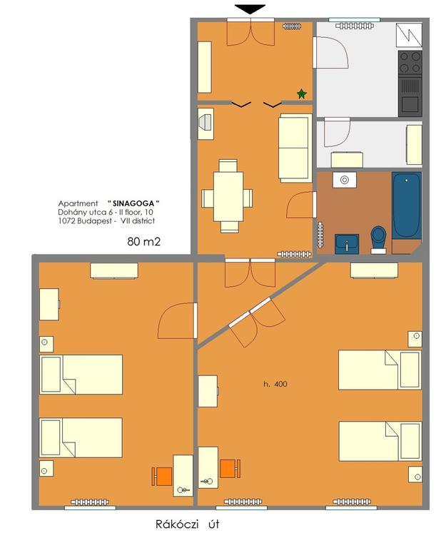 Apartament Sinagoga Budapeszt Zewnętrze zdjęcie